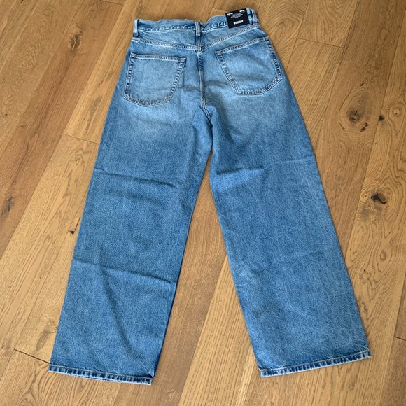 Women's Weekday Astro Loose Baggy Blue Jeans Denim Wide Leg Size 30/32 - Picture 9 of 13